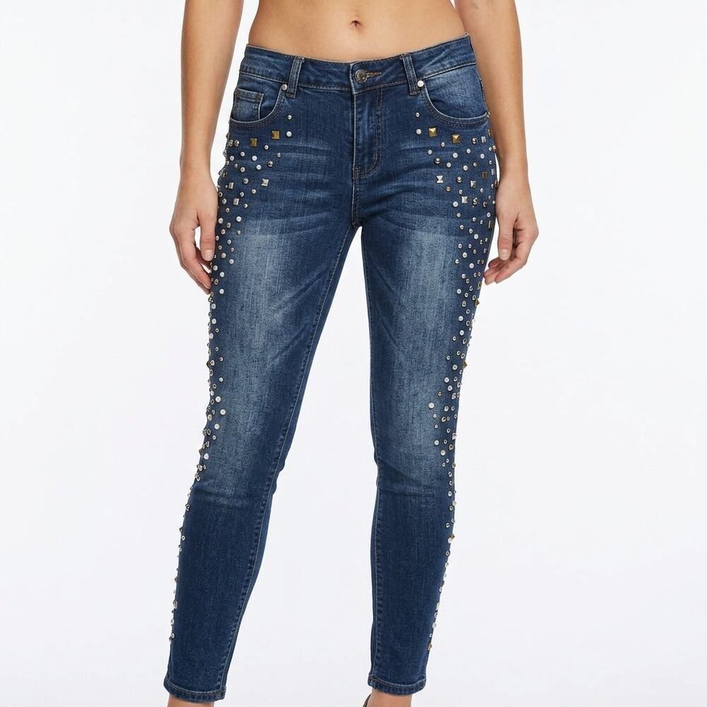 2B Bebe Cotton Blend Blue Skinny Stretch Jeans Women Size 30